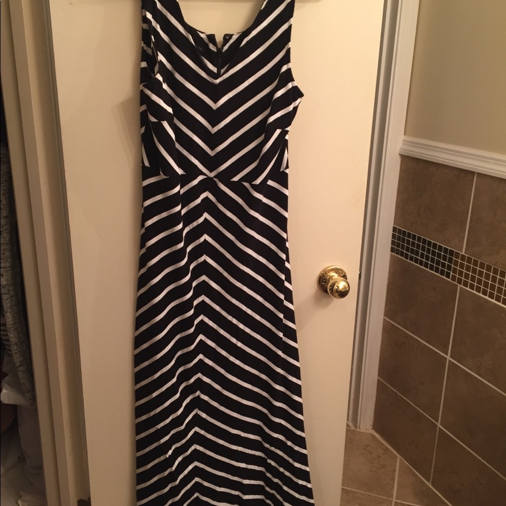 Black and white Talbots Maxi Dress